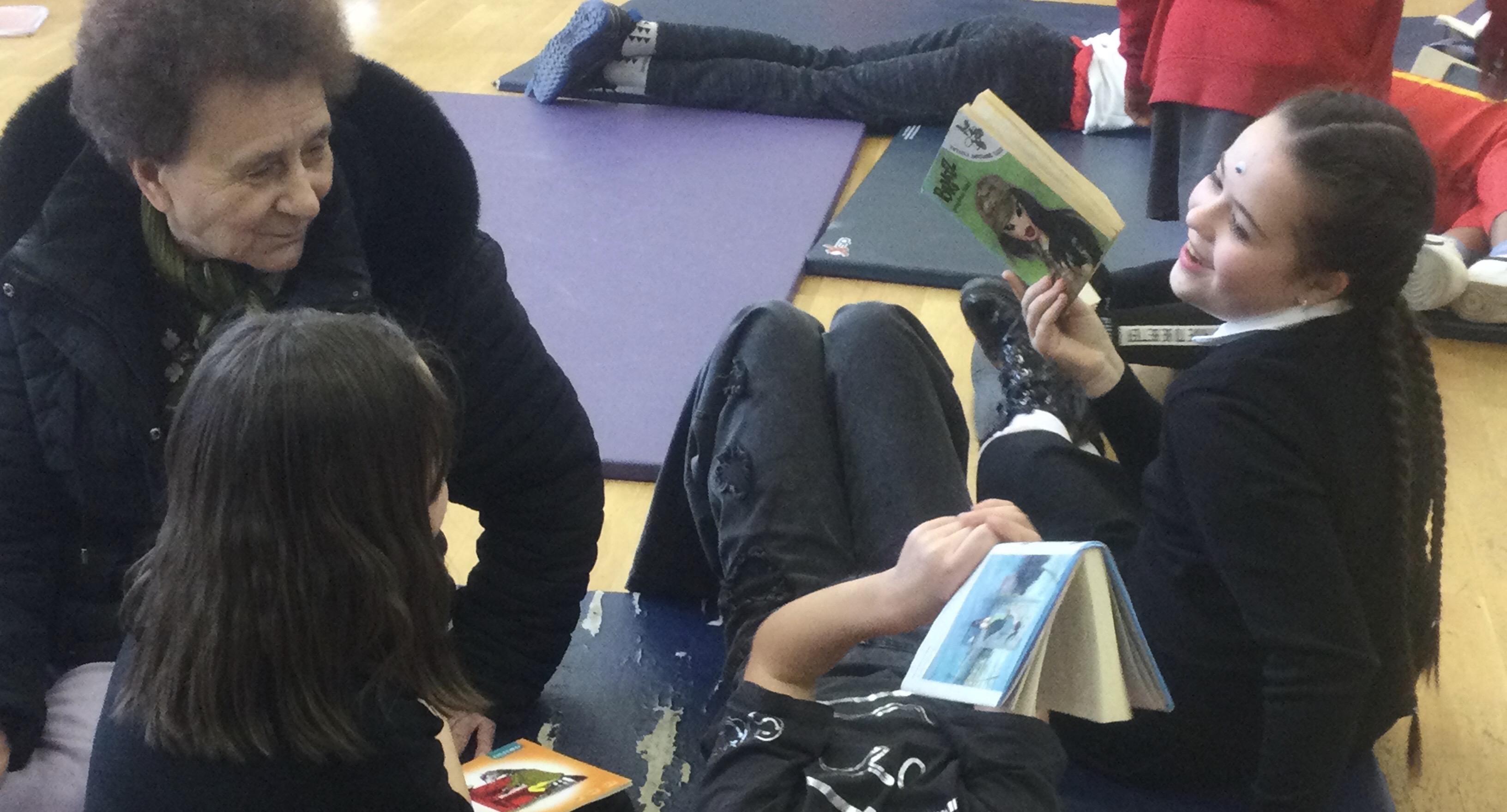 Family members came in to read with us.